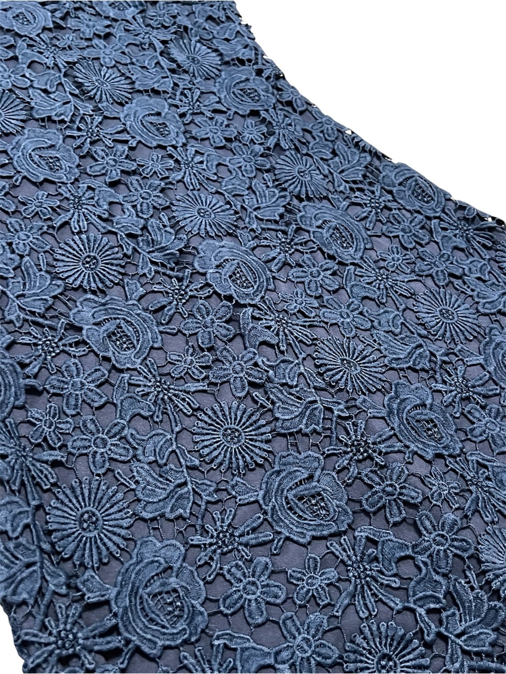 LULUS LOVE POEM NAVY BLUE LACE MINI DRESS size SMALL LIKE NEW lined back zip - Picture 6 of 11